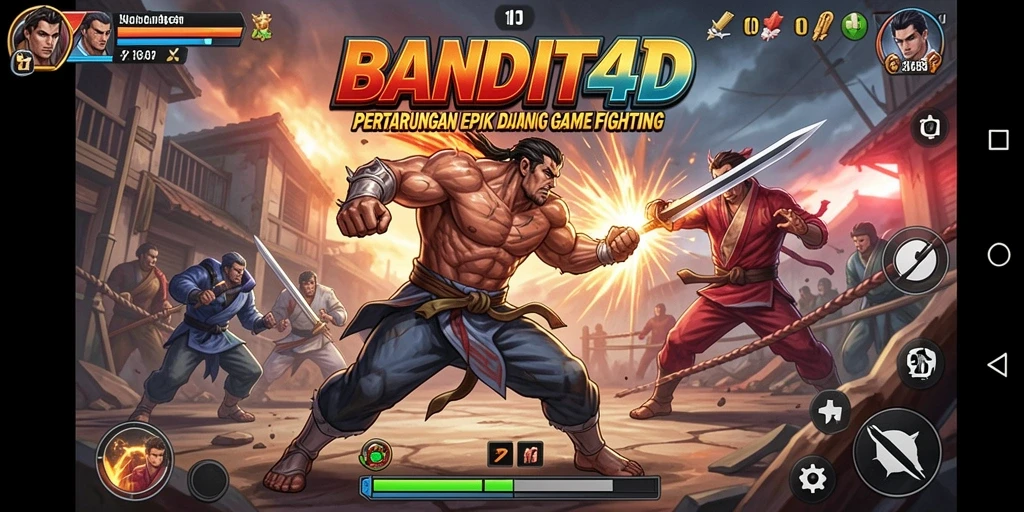 Gameplay mendebarkan dari BANDIT4D dengan pertarungan intens.