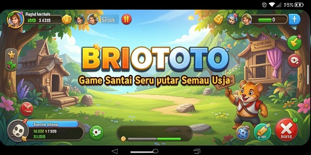 Screenshot gameplay BRIOTOTO menampilkan keseruan bermain yang sederhana dan menarik.