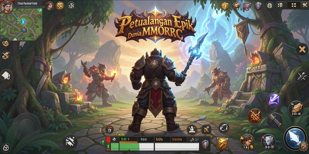 Screenshot gameplay FO8 yang menunjukkan pertarungan epik di dunia MMORPG.