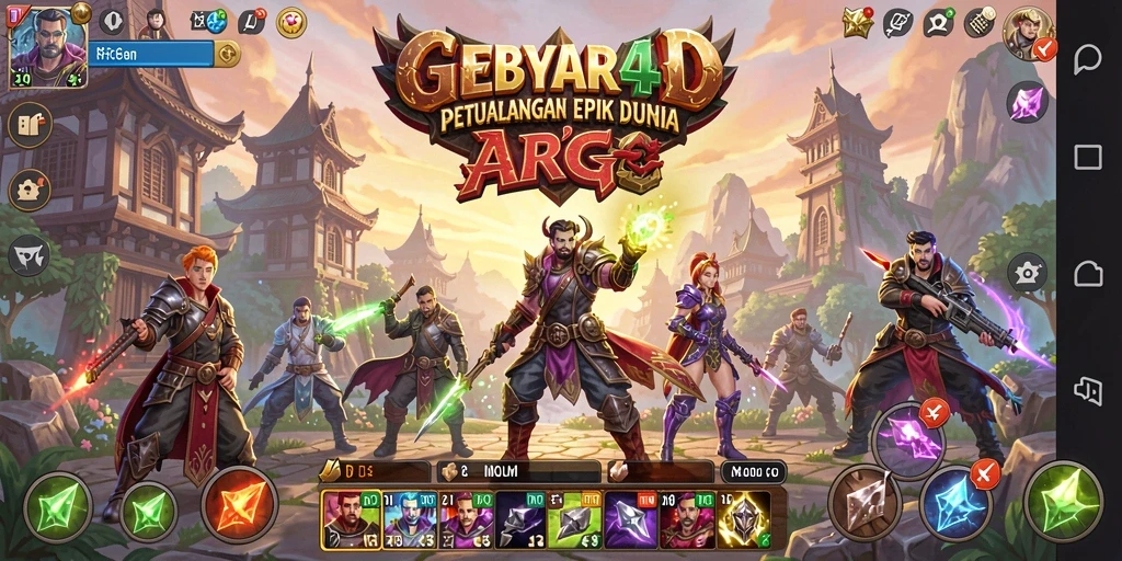 Tampilan gameplay GEBYAR4D yang menegangkan dan mendebarkan.