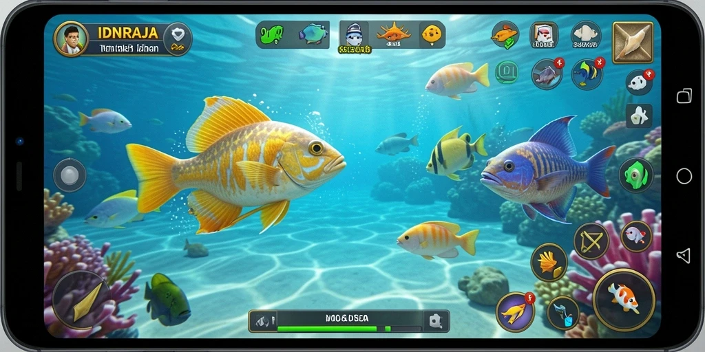 Screenshot gameplay Tembak Ikan yang seru di IDNRAJA.