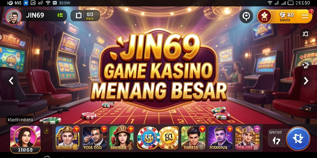 Screenshot utama JIN69 menampilkan gameplay seru dari berbagai permainan kasino.