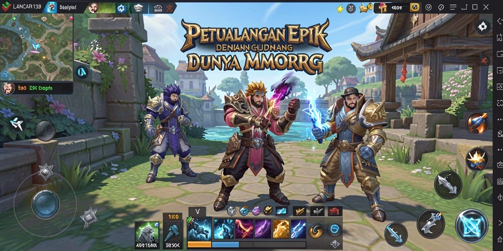 Screenshot gameplay <strong>LANCAR138</strong> menampilkan pertempuran seru dan interaksi pemain.