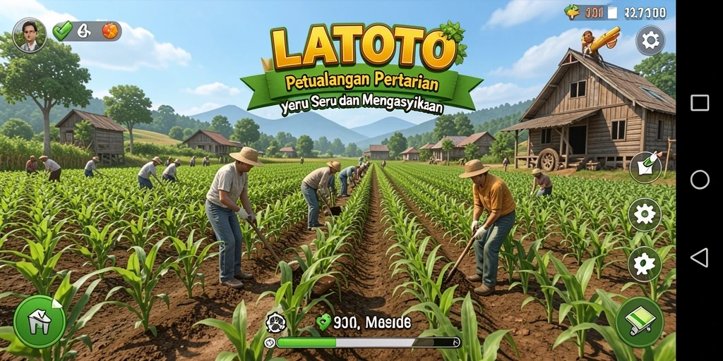 Gameplay menarik di LATOTO dengan bertani dan memelihara hewan.