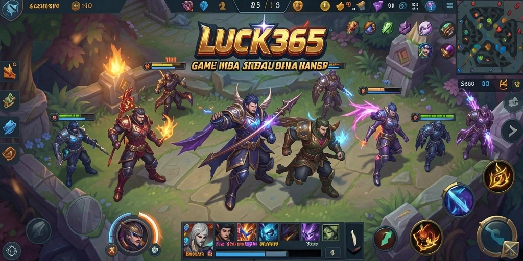 Tampilan menarik dari gameplay seru LUCK365 saat pertarungan tim berlangsung.