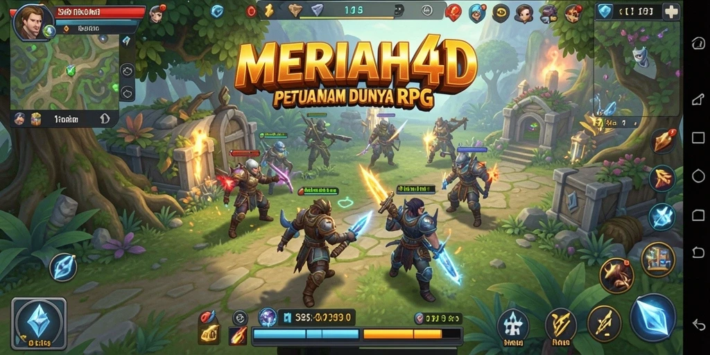 Screenshot gameplay RPG MERIAH4D yang menunjukkan petualangan seru.