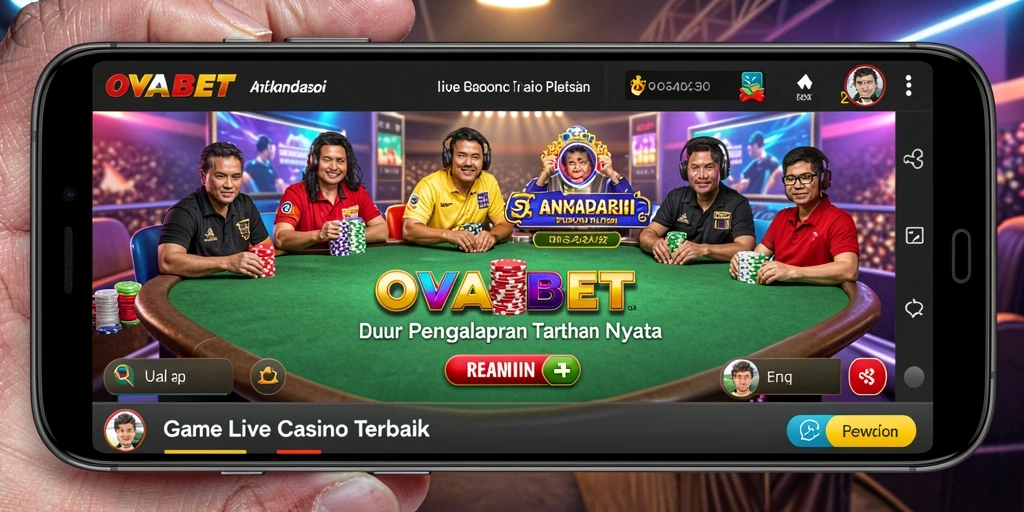 Screenshot gameplay Live Casino OVABET yang mendebarkan dan interaktif.