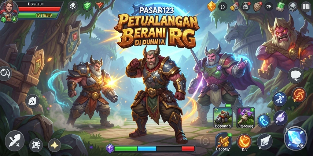 Screenshot PASAR123 menampilkan momen seru pertempuran dalam gameplay RPG.