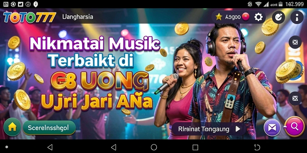 Screenshot gameplay menunjukkan pengalaman mendengarkan musik yang interaktif.